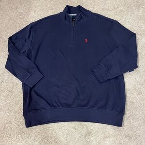 U.S. Polo Assn. Men's Navy Blue 1/4 Zip Pullover Jacket